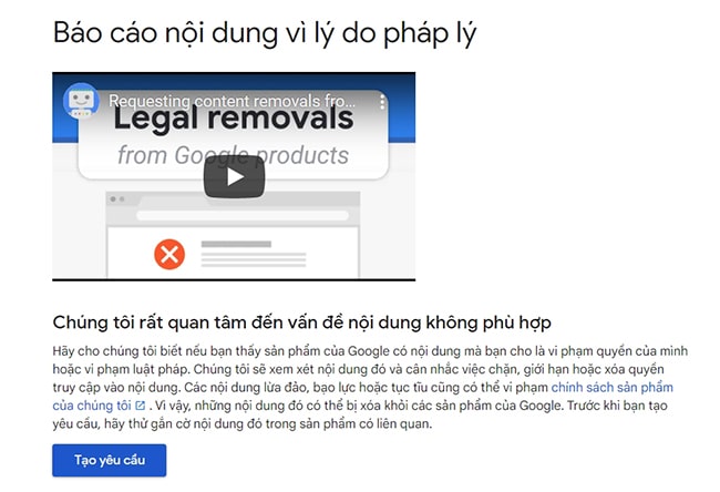Cách viết report Tạo yêu cầu báo cáo vi phạm